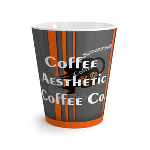 Coffee-Aesthetic.com Big Grey-Orange Latte mug