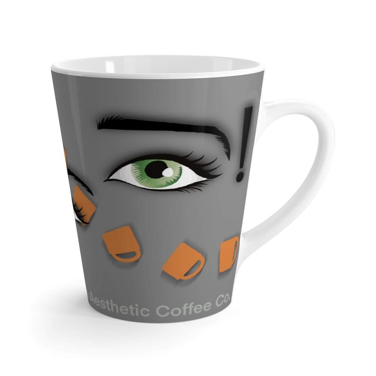 Printify Mug 12oz Coffee-Aesthetic.com - Coffee Awake! Latte mug