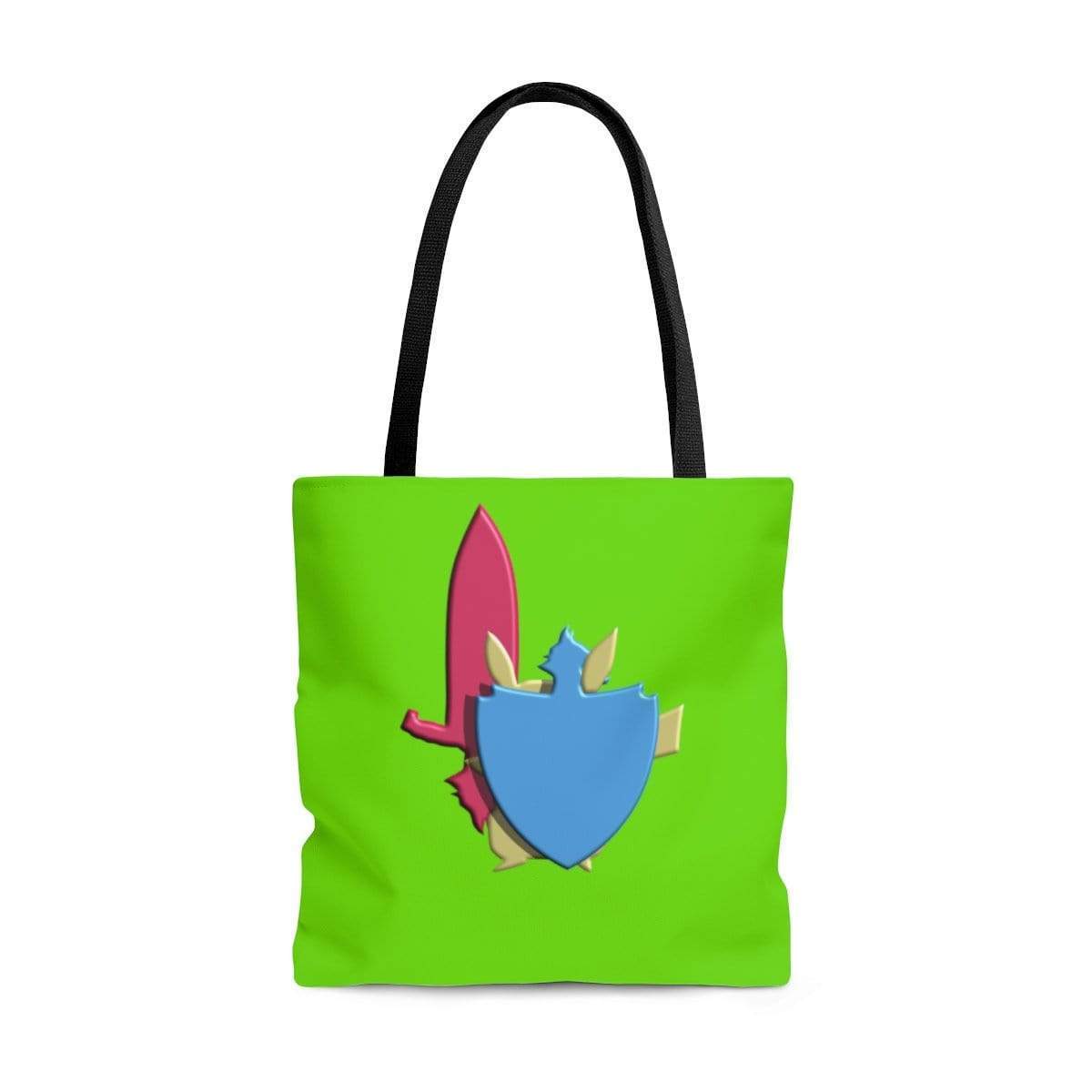 Plumskum Bags Large Gamer’s Sword and Shield AOP Tote Bag