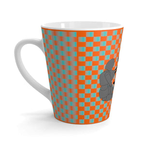 Plumskum Mug 12oz Coffee-Aesthetic.com - Big Bright Blue Grid Latte mug