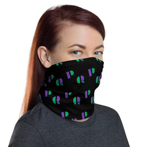 P’s & Q’s Protective Face Mask|Neck gaiter|Headband Black