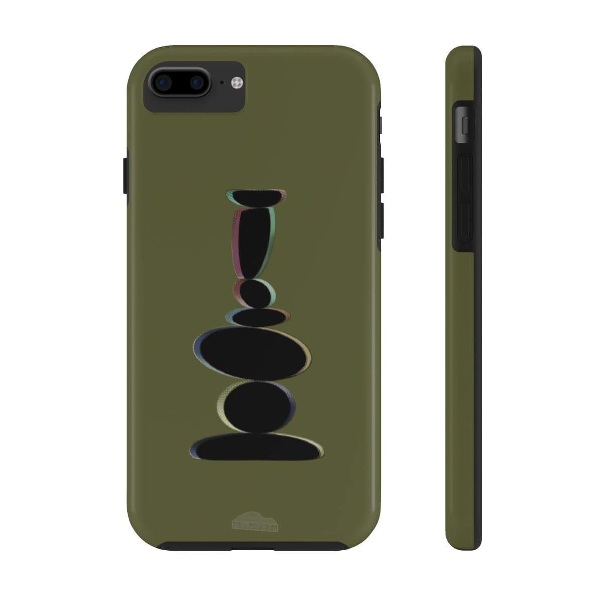 Plumskum Phone Case iPhone 7, iPhone 8 Tough Plumskum Zen Balanced Stones Artwork Phone Case