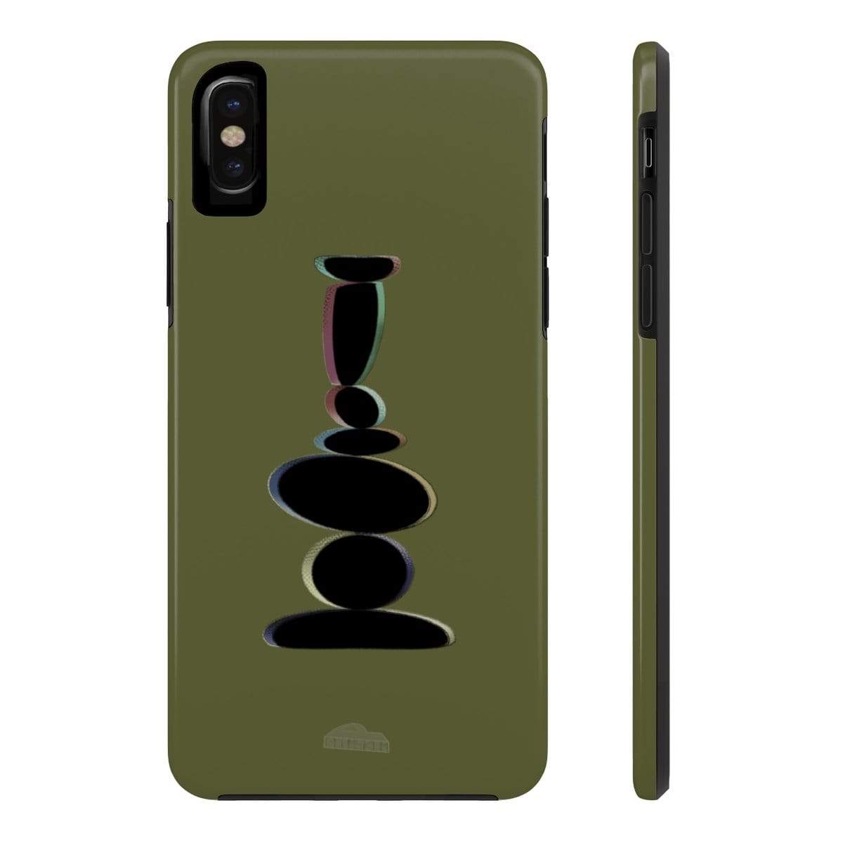 Plumskum Phone Case iPhone X Tough Plumskum Zen Balanced Stones Artwork Phone Case