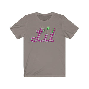 Plumskum T-Shirt Pebble Brown / S Pink Checkered Lit T-shirt