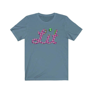 Plumskum T-Shirt Steel Blue / S Pink Checkered Lit T-shirt