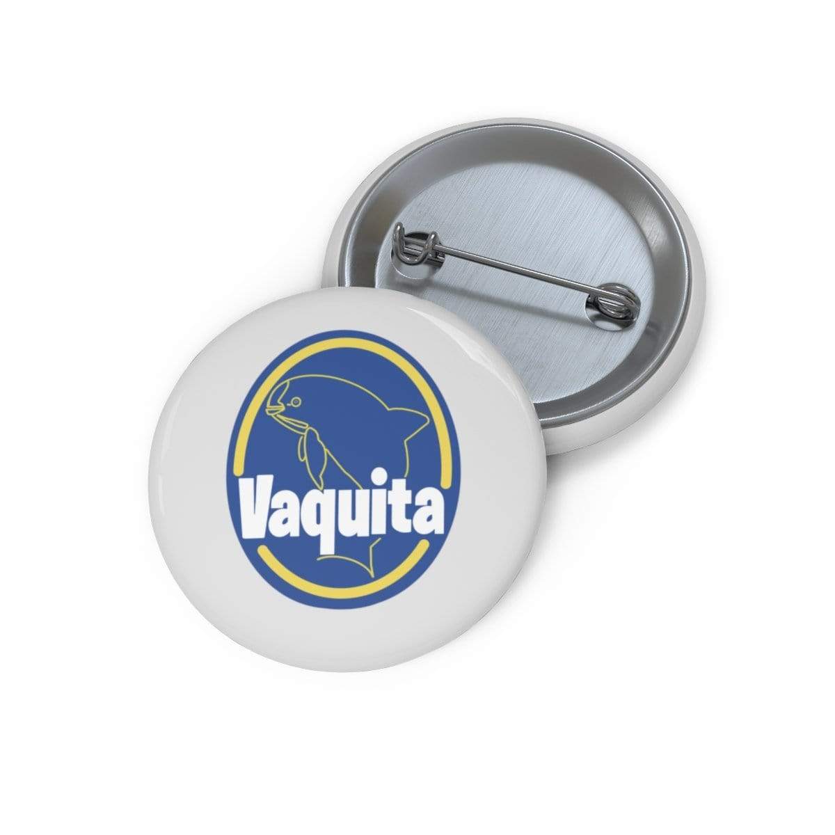Printify Accessories 1" Vaquita Sticker Pin Buttons