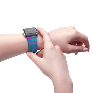 Printify Accessories 42 mm / Black Matte Plumskum Glitch AesApple Watch Band