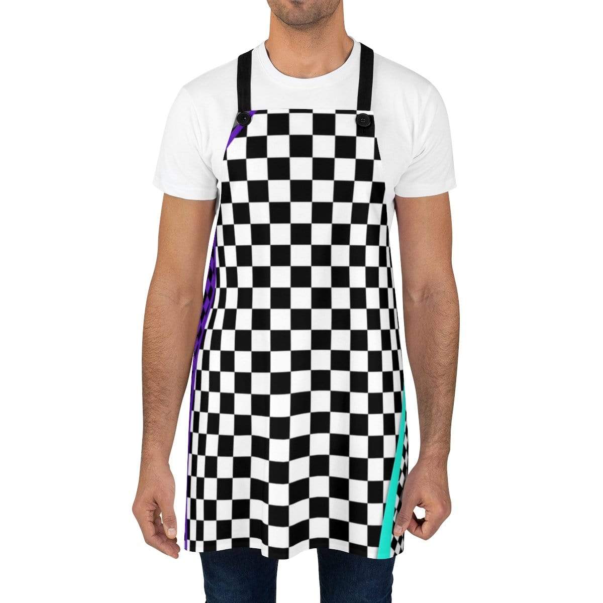 Printify Accessories One Size Checkered Chef Apron by Plumskum