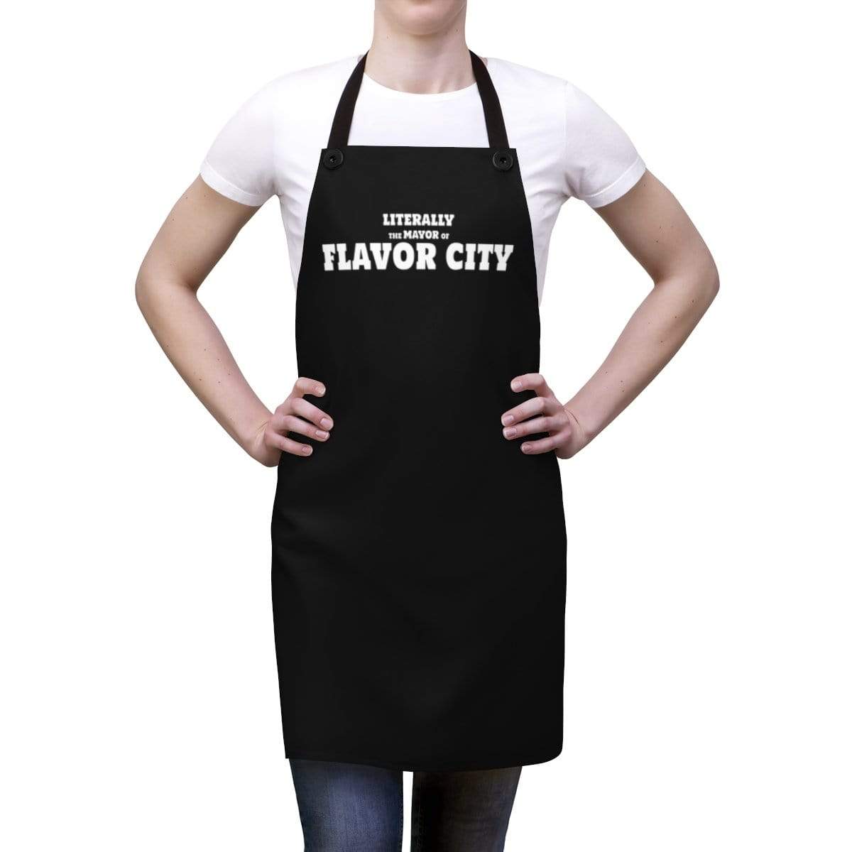 Printify Accessories One Size Literally Mayor of Flavor City Official Apron