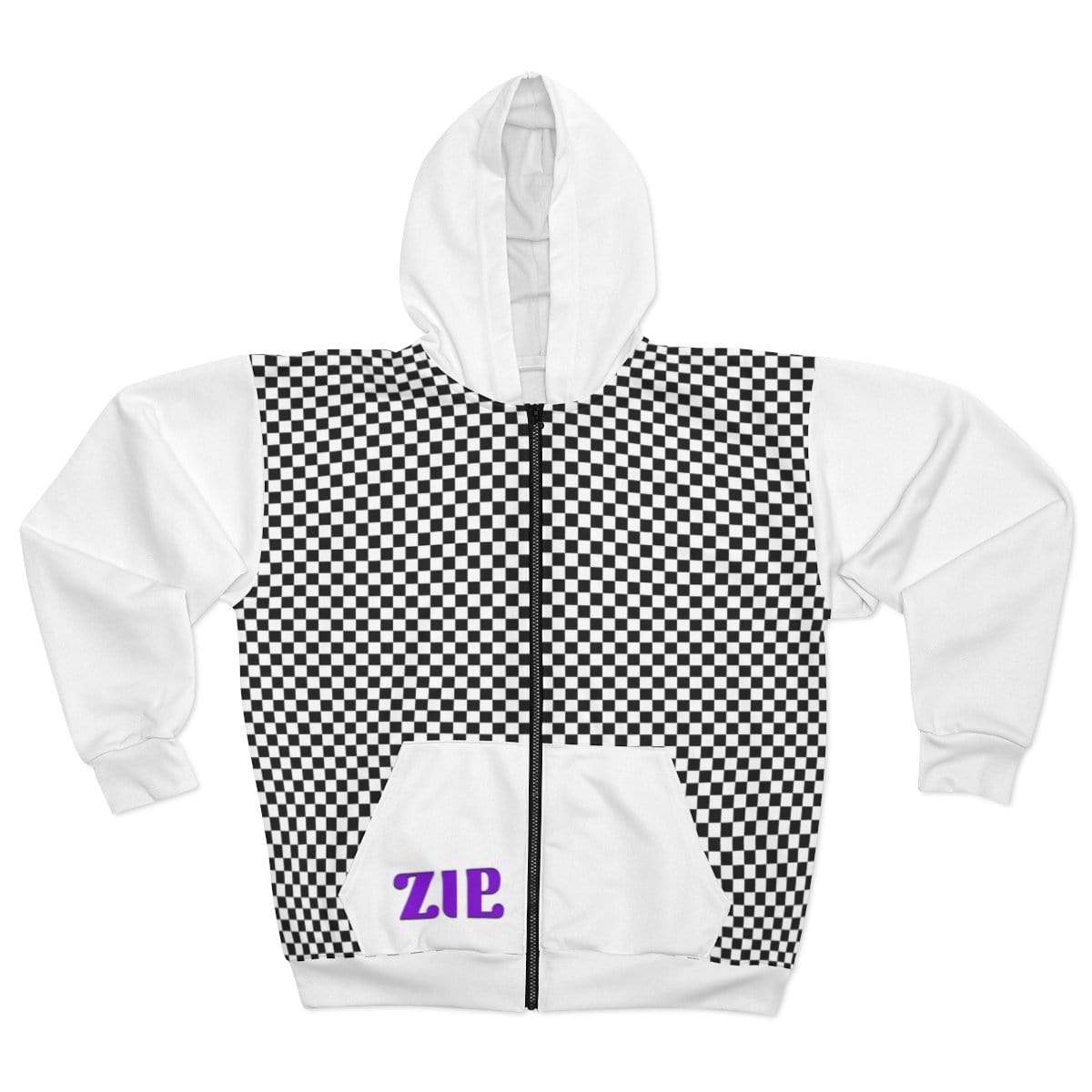 Plumskum Cut Sew AOP Zip Hoodie - Checker 101