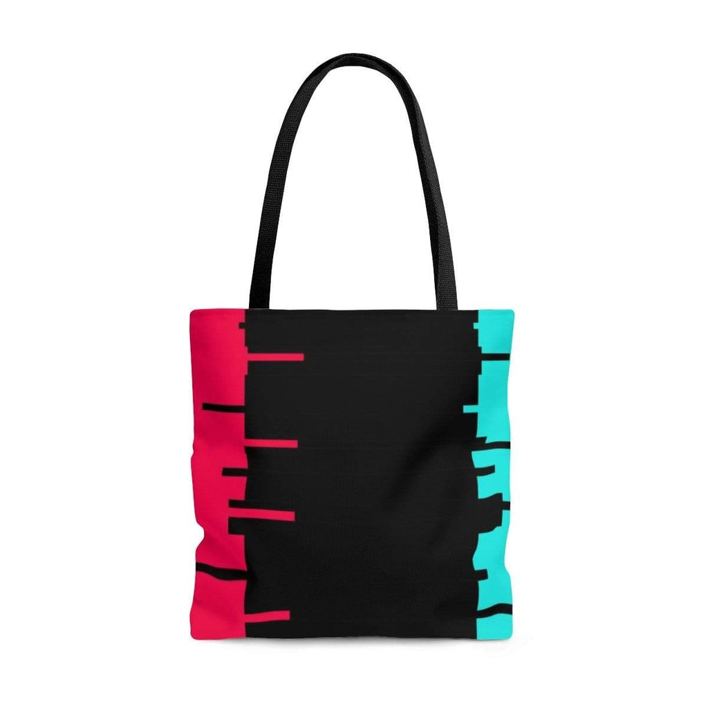 Printify Bags Large Glitch Aesthetic Tote Bag By Plum
