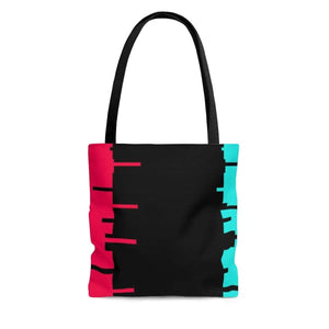 Printify Bags Small Glitch Aesthetic Tote Bag By Plum