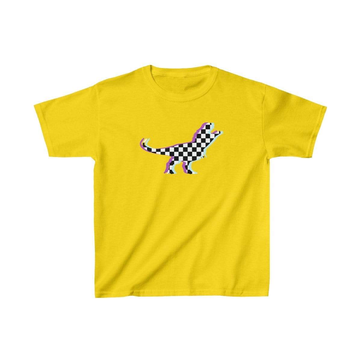 Printify Kids clothes Daisy / XS Glitch Aesthetic TRex Checker T-Shirt Kids