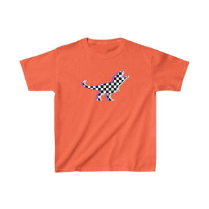 Printify Kids clothes Orange / XS Glitch Aesthetic TRex Checker T-Shirt Kids