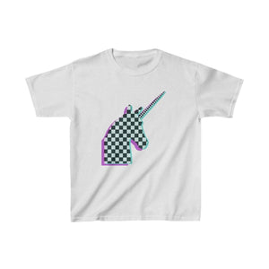 Printify Kids clothes Sport Grey / XS Glitch Aesthetic Unicorn Checker T-Shirt Kids
