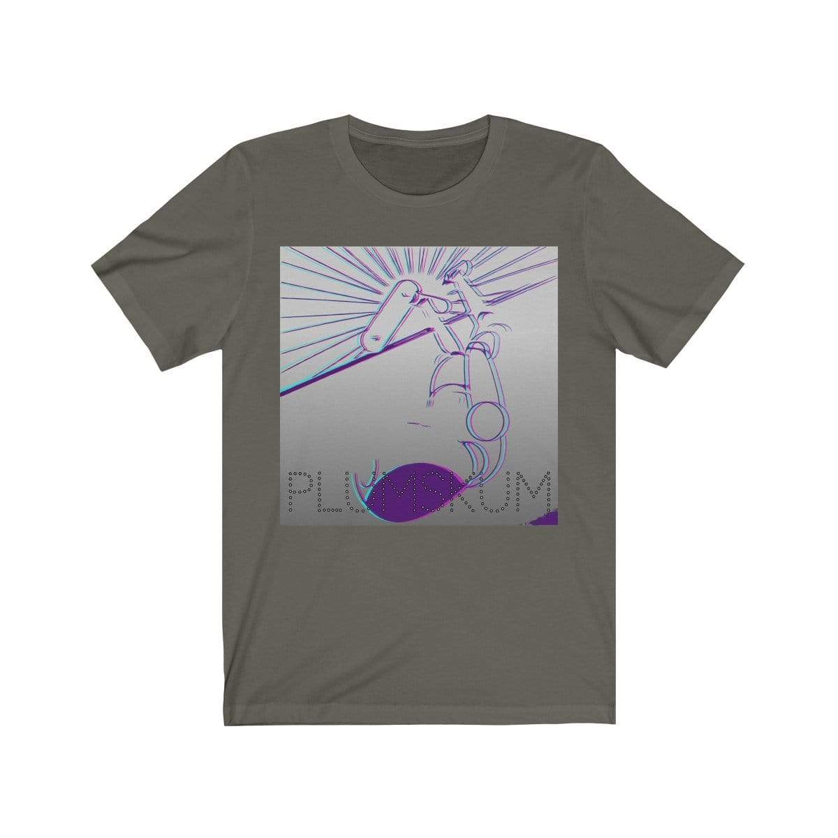 Printify T-Shirt Army / XS Plumskum Glitchy Skate T-Shirt