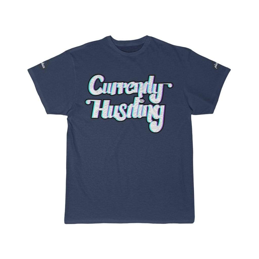 Printify T-Shirt Athletic Navy / S Right Now Hustle | Hand Lettering Artwork Tee by Plumskum