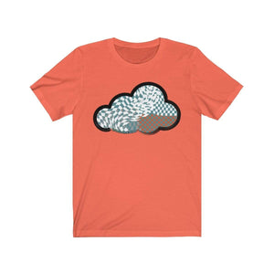 Printify T-Shirt Coral / M Checker Art Clouds T-Shirt