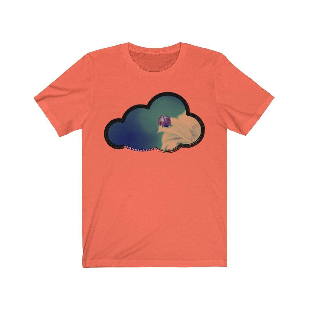Printify T-Shirt Coral / M Ladybug Art Clouds Tee