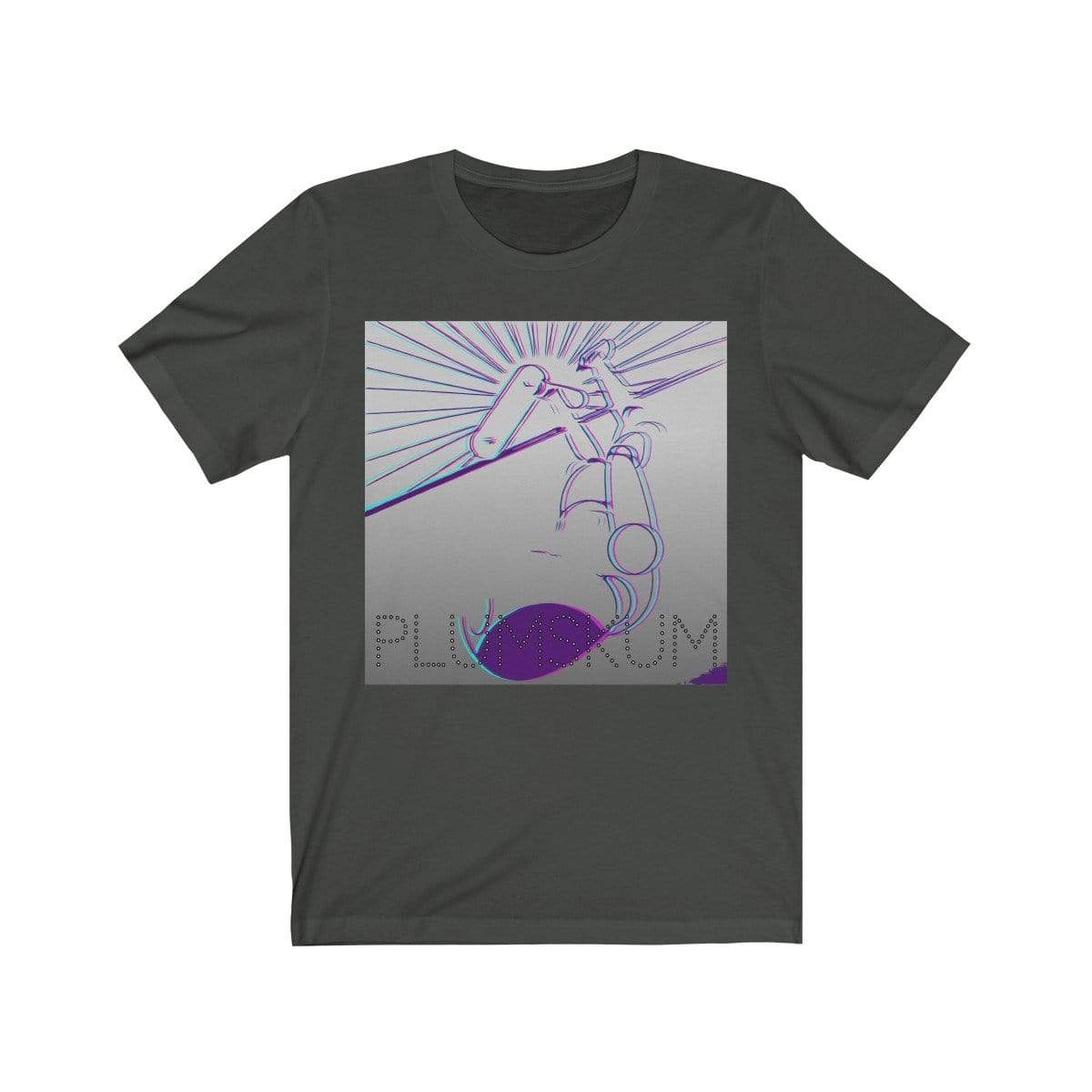 Printify T-Shirt Dark Grey / XS Plumskum Glitchy Skate T-Shirt