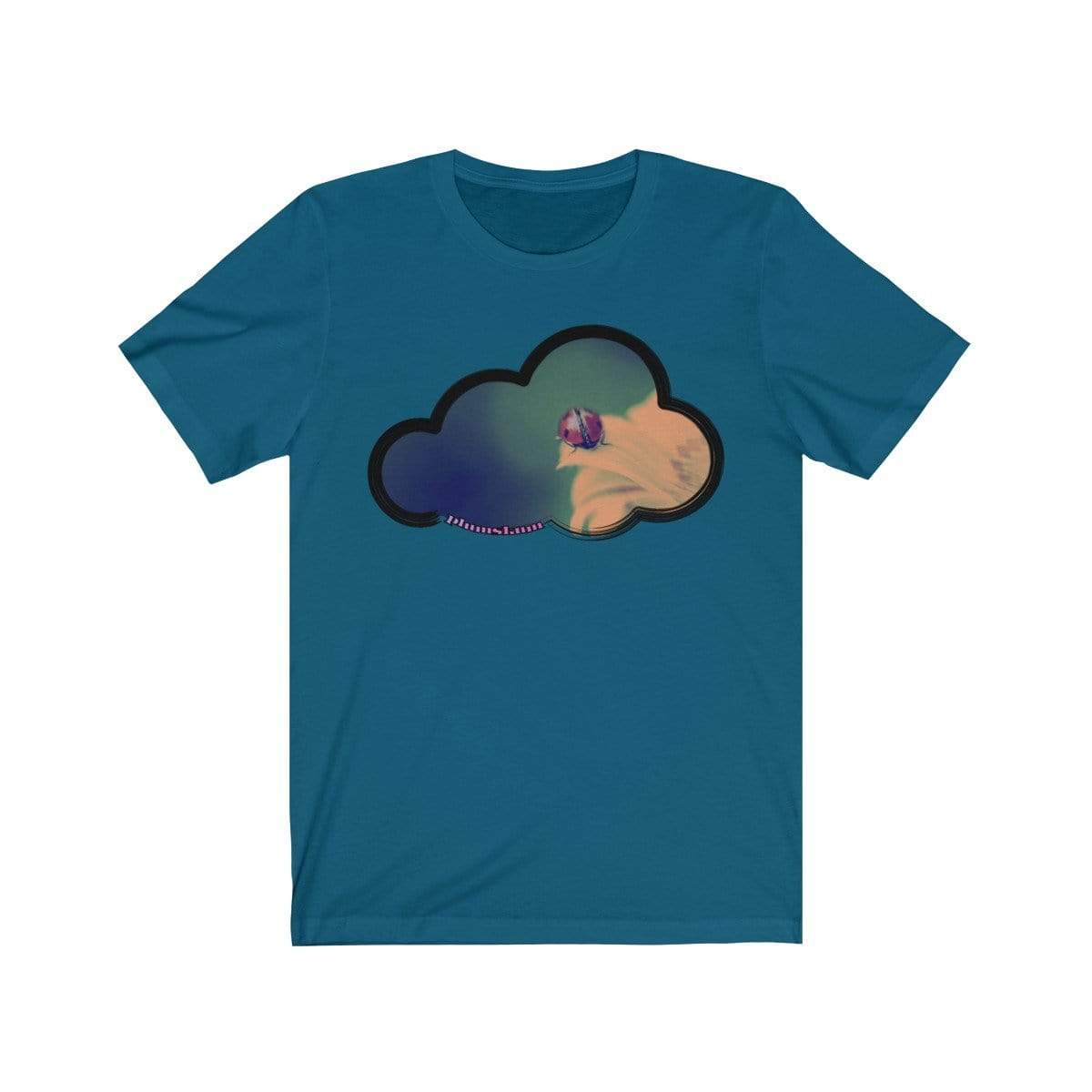 Printify T-Shirt Deep Teal / M Ladybug Art Clouds Tee