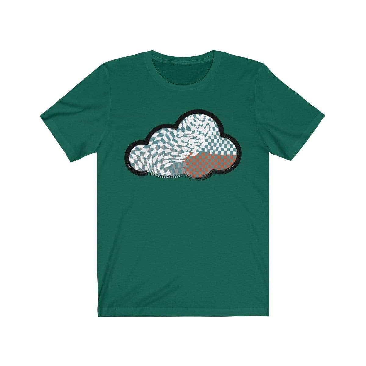 Printify T-Shirt Evergreen / M Checker Art Clouds T-Shirt