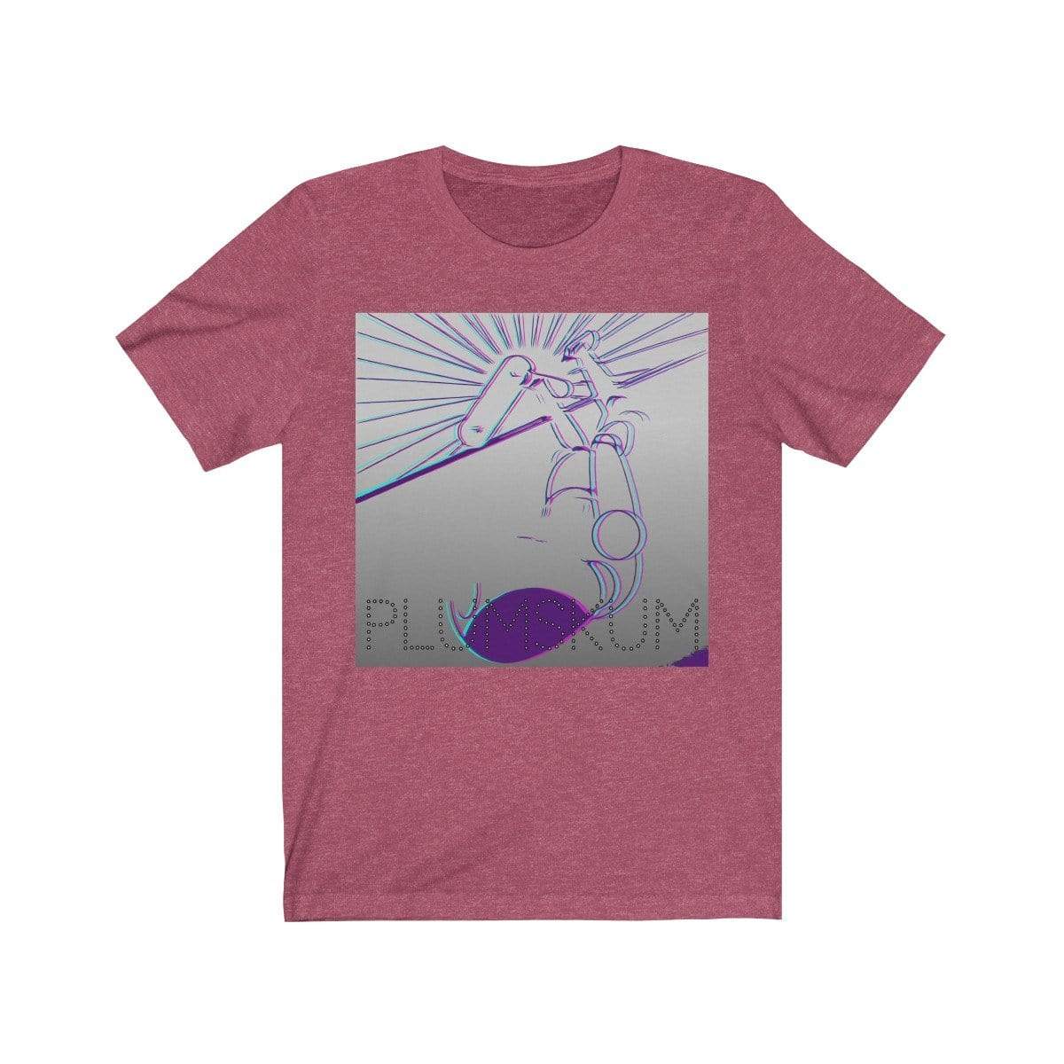 Printify T-Shirt Heather Raspberry / XS Plumskum Glitchy Skate T-Shirt