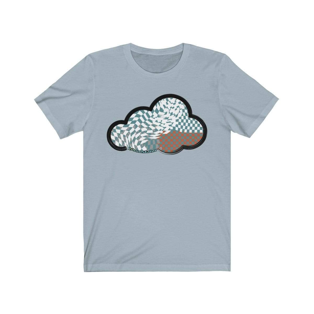 Printify T-Shirt Light Blue / M Checker Art Clouds T-Shirt
