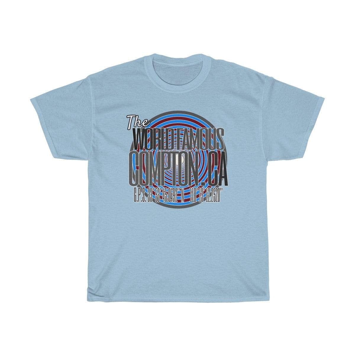 Printify T-Shirt Light Blue / S World Famous Compton CA GPS T-Shirt