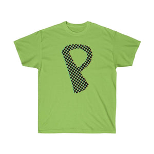 Printify T-Shirt Lime / S Dark Checkered, Glitchy, Capital P T-Shirt