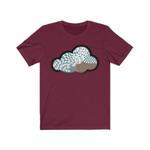 Printify T-Shirt Maroon / M Checker Art Clouds T-Shirt