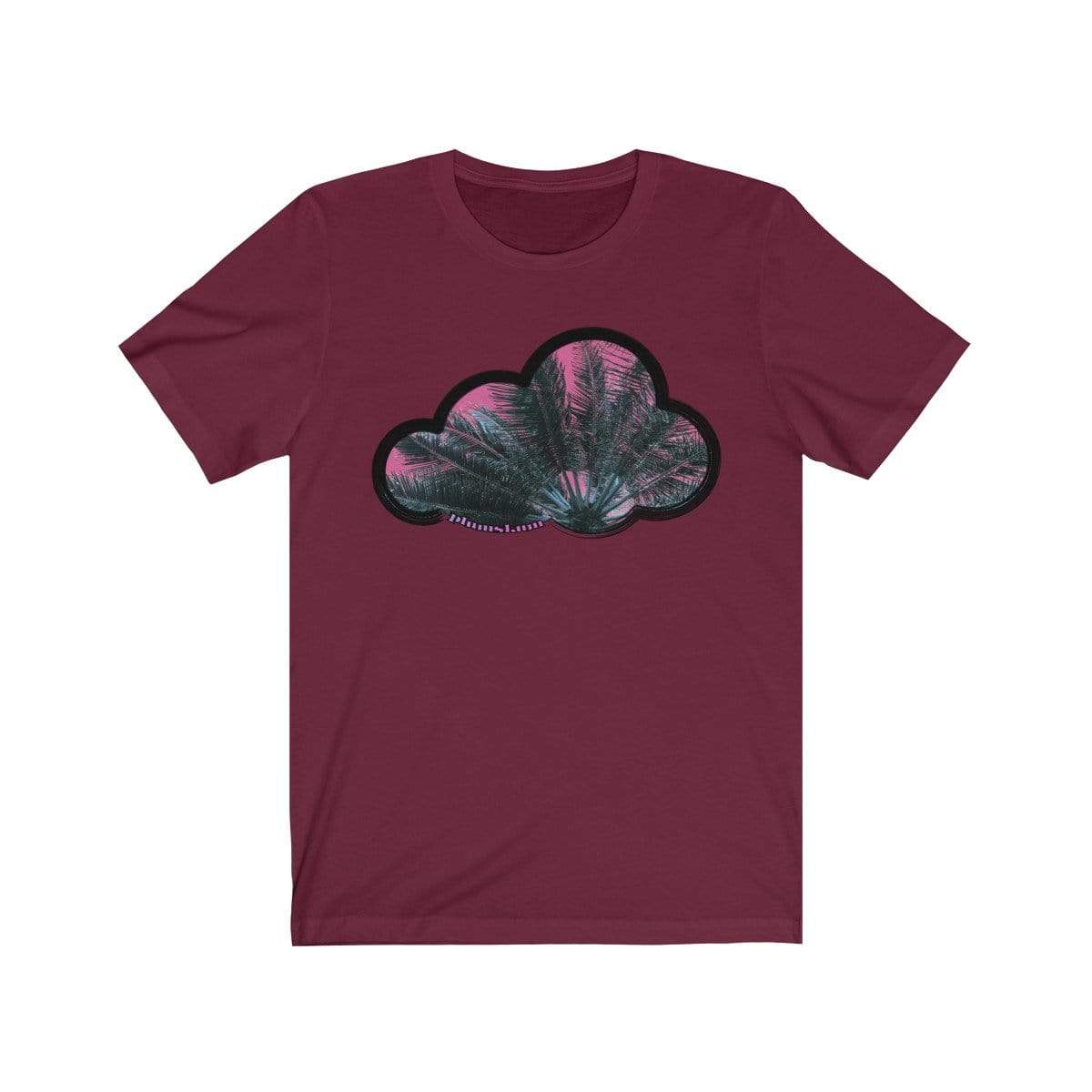 Printify T-Shirt Maroon / M Palm Sky Art Clouds T-Shirt