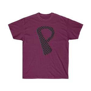 Printify T-Shirt Maroon / S Dark Checkered, Glitchy, Capital P T-Shirt