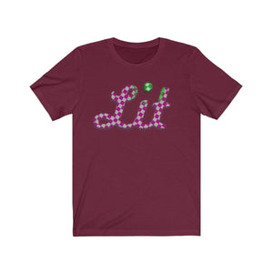 Printify T-Shirt Maroon / S Pink Checkered Lit T-shirt