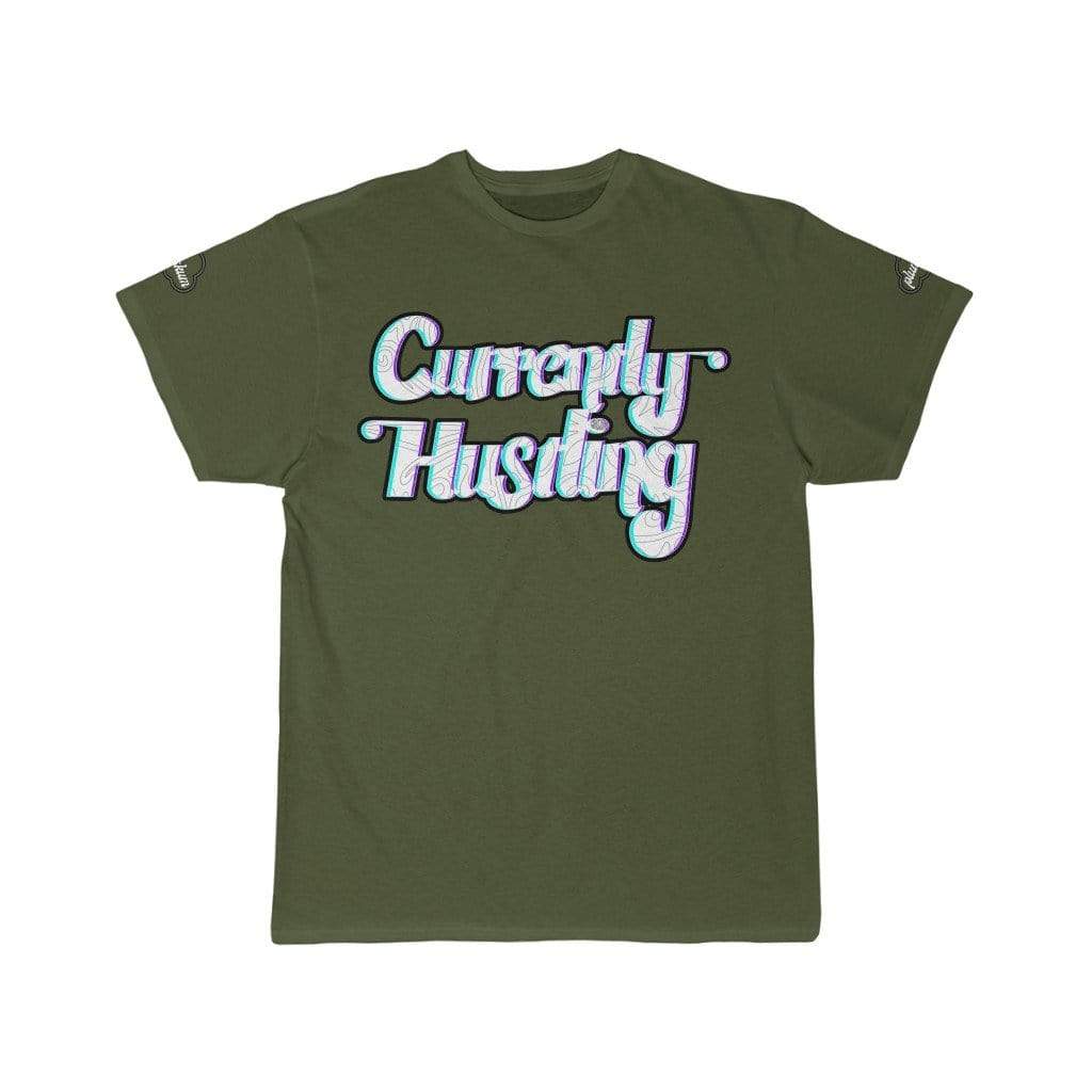 Printify T-Shirt Moss / S Right Now Hustle | Hand Lettering Artwork Tee by Plumskum