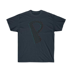 Printify T-Shirt Navy / S Dark Checkered, Glitchy, Capital P T-Shirt
