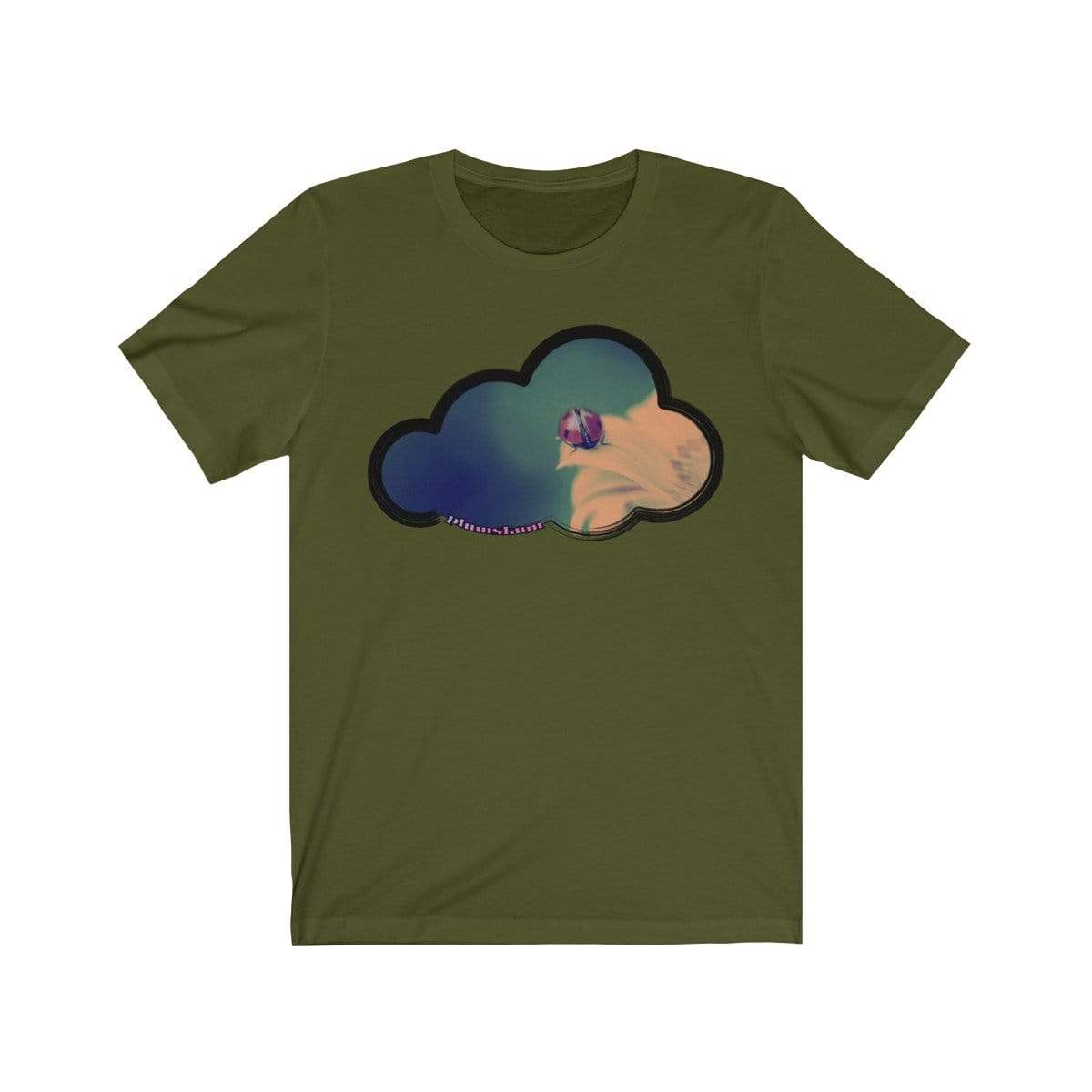 Printify T-Shirt Olive / M Ladybug Art Clouds Tee