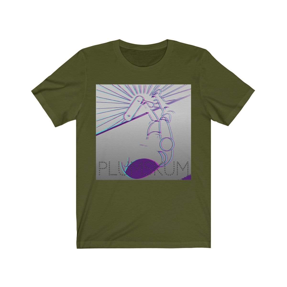 Printify T-Shirt Olive / XS Plumskum Glitchy Skate T-Shirt
