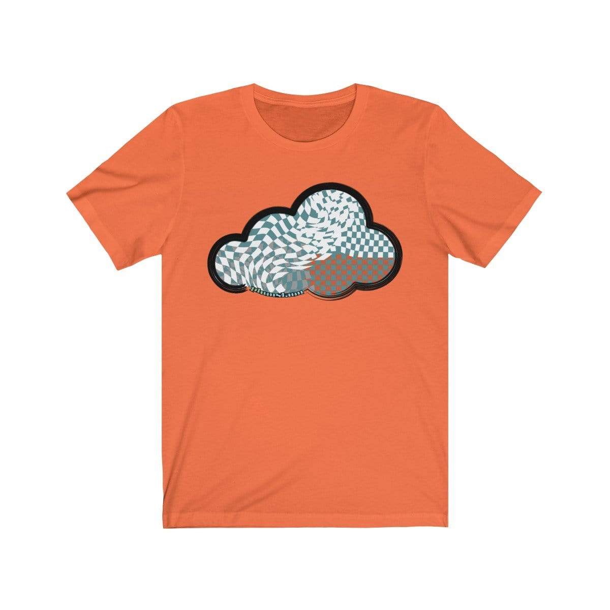 Printify T-Shirt Orange / M Checker Art Clouds T-Shirt