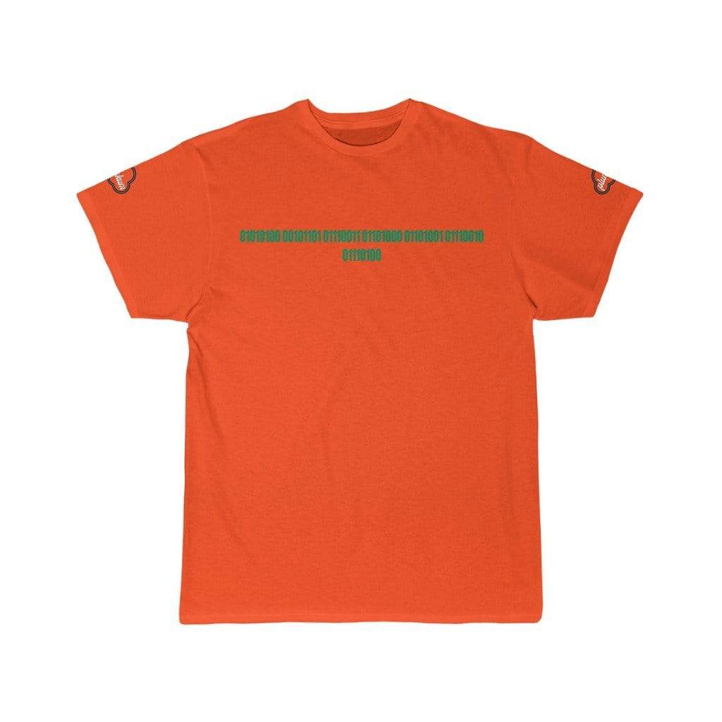 Printify T-Shirt Orange / S The Binary = T-Shirt