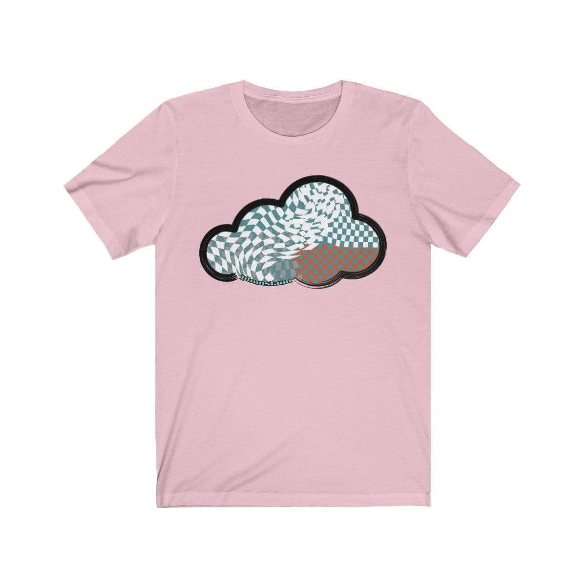 Printify T-Shirt Pink / M Checker Art Clouds T-Shirt