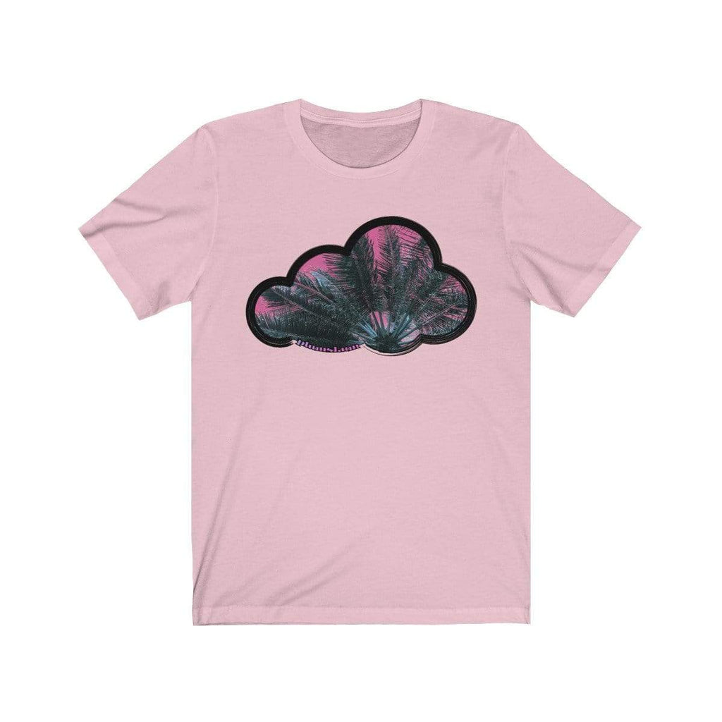 Printify T-Shirt Pink / M Palm Sky Art Clouds T-Shirt