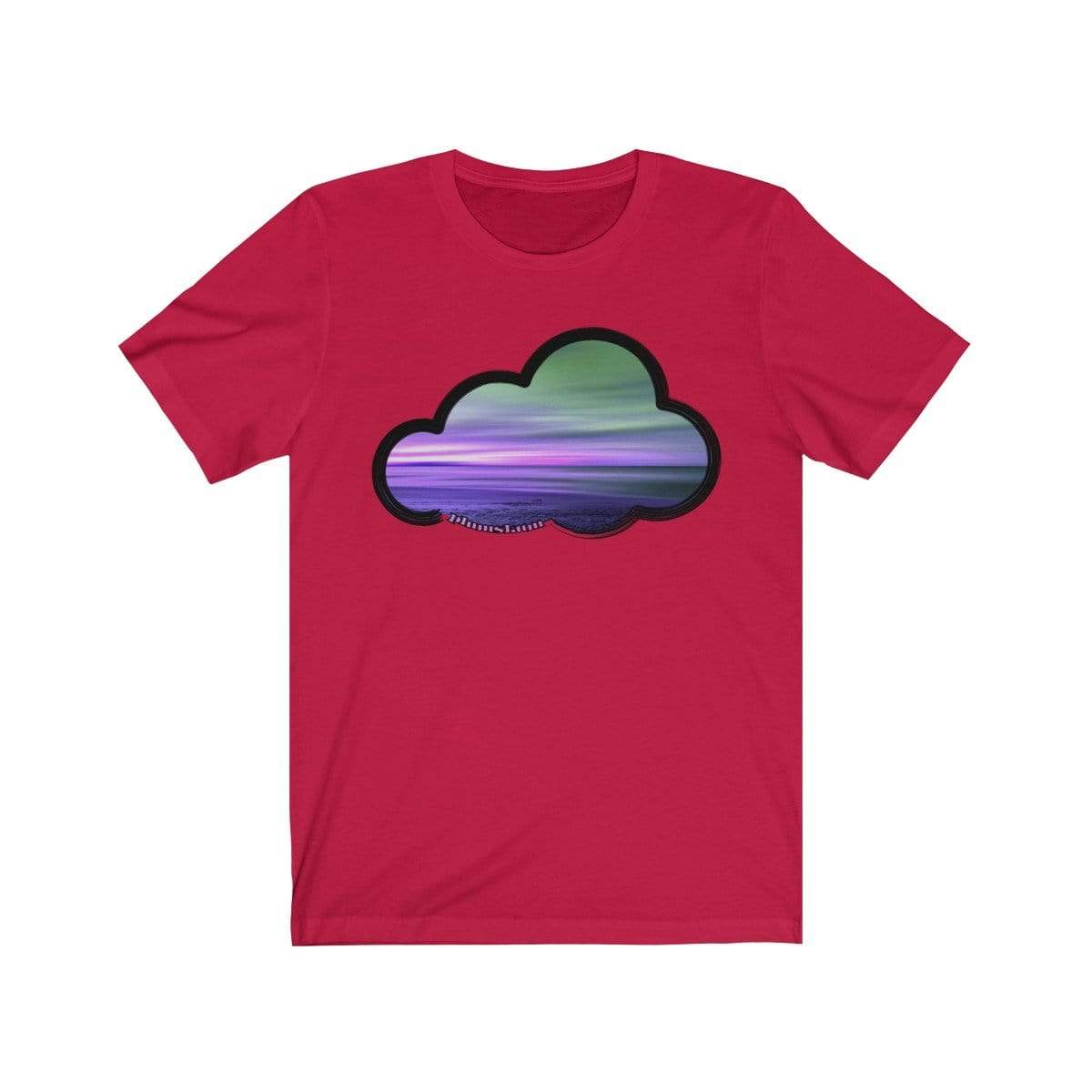 Printify T-Shirt Red / M Beaches Art Clouds Tee