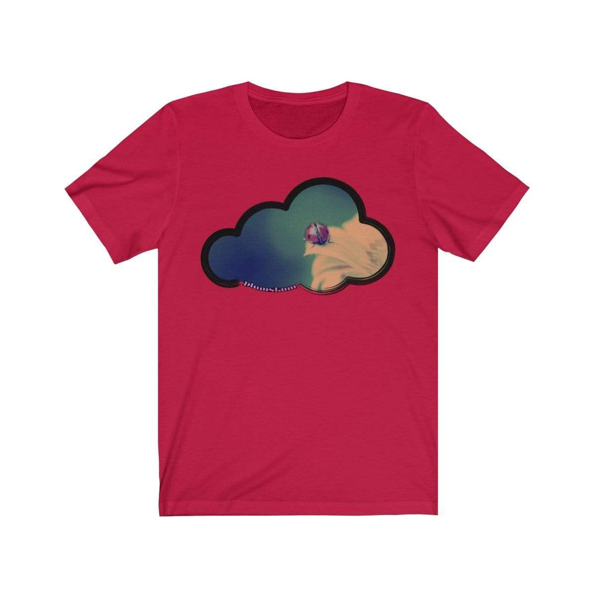 Printify T-Shirt Red / M Ladybug Art Clouds Tee