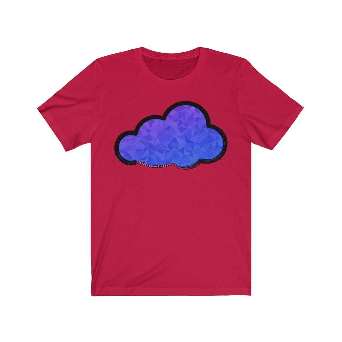 Printify T-Shirt Red / M Plumskum Art Clouds Tee