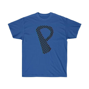 Printify T-Shirt Royal / S Dark Checkered, Glitchy, Capital P T-Shirt