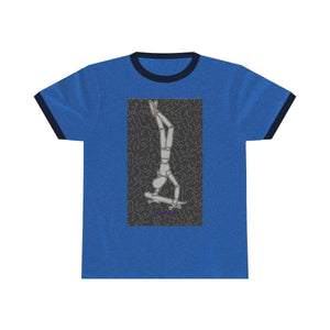 Printify T-Shirt S / Heather Royal / Navy Plumskum Skater Unisex Ringer Tee