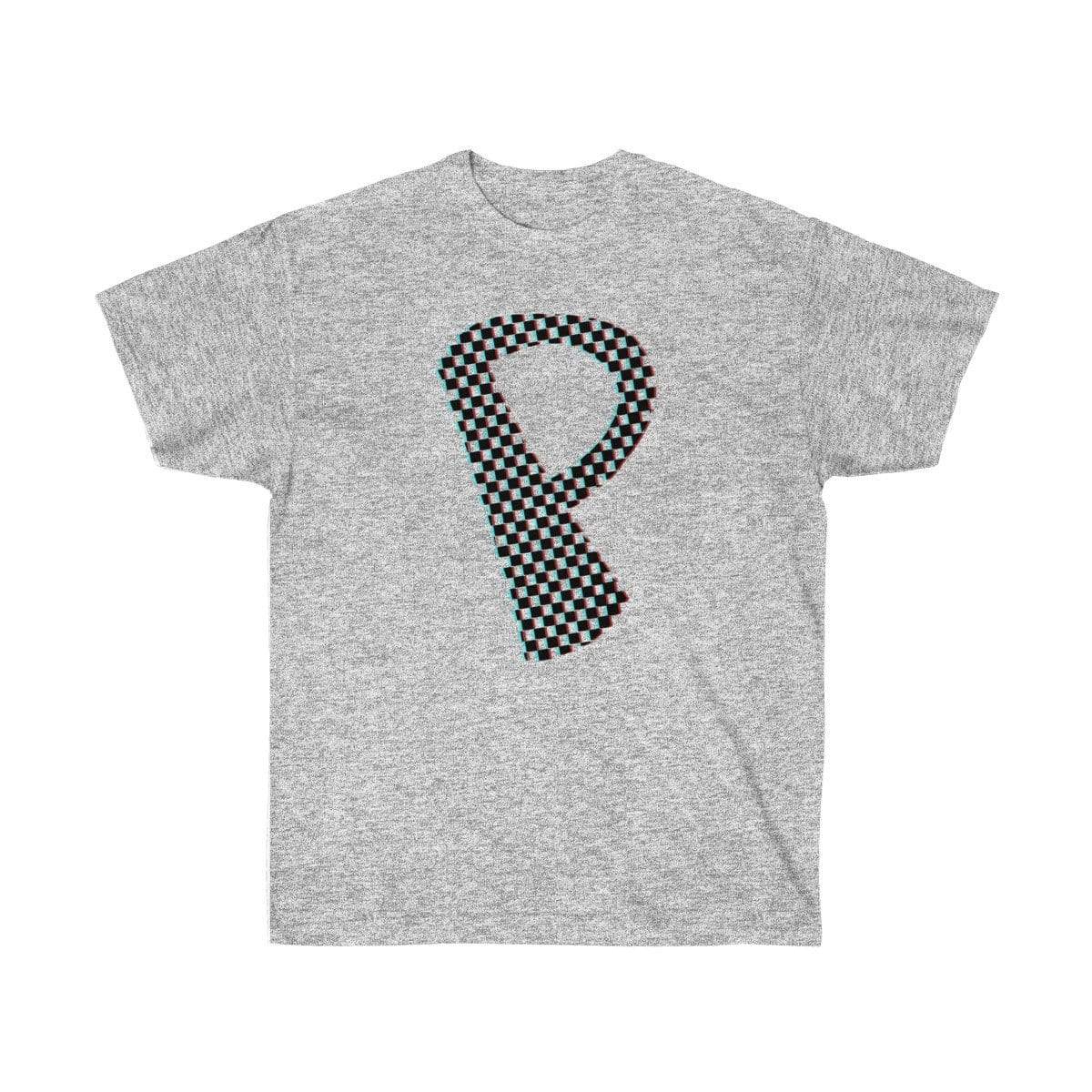 Printify T-Shirt Sport Grey / S Dark Checkered, Glitchy, Capital P T-Shirt