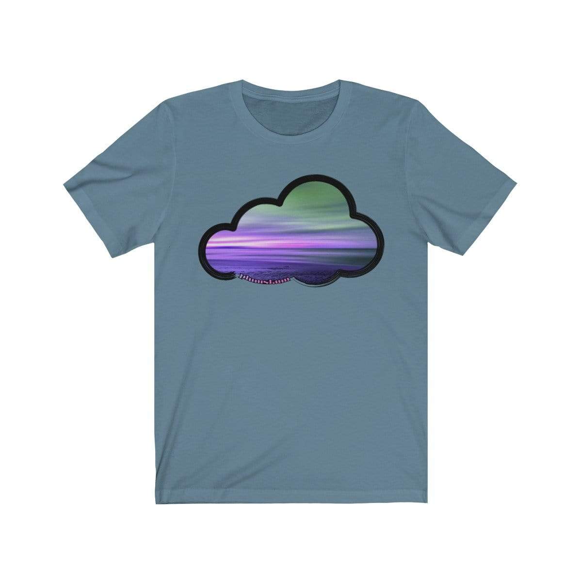 Printify T-Shirt Steel Blue / M Beaches Art Clouds Tee