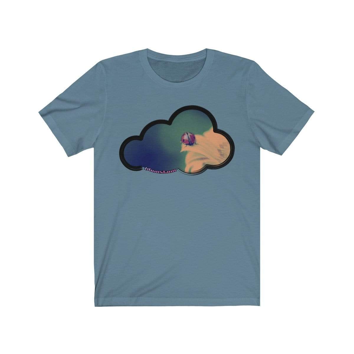 Printify T-Shirt Steel Blue / M Ladybug Art Clouds Tee